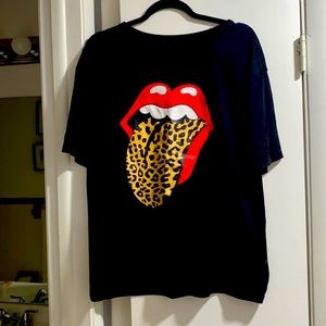 Rolling Stones Leopard Tongue XXL black Tshirt